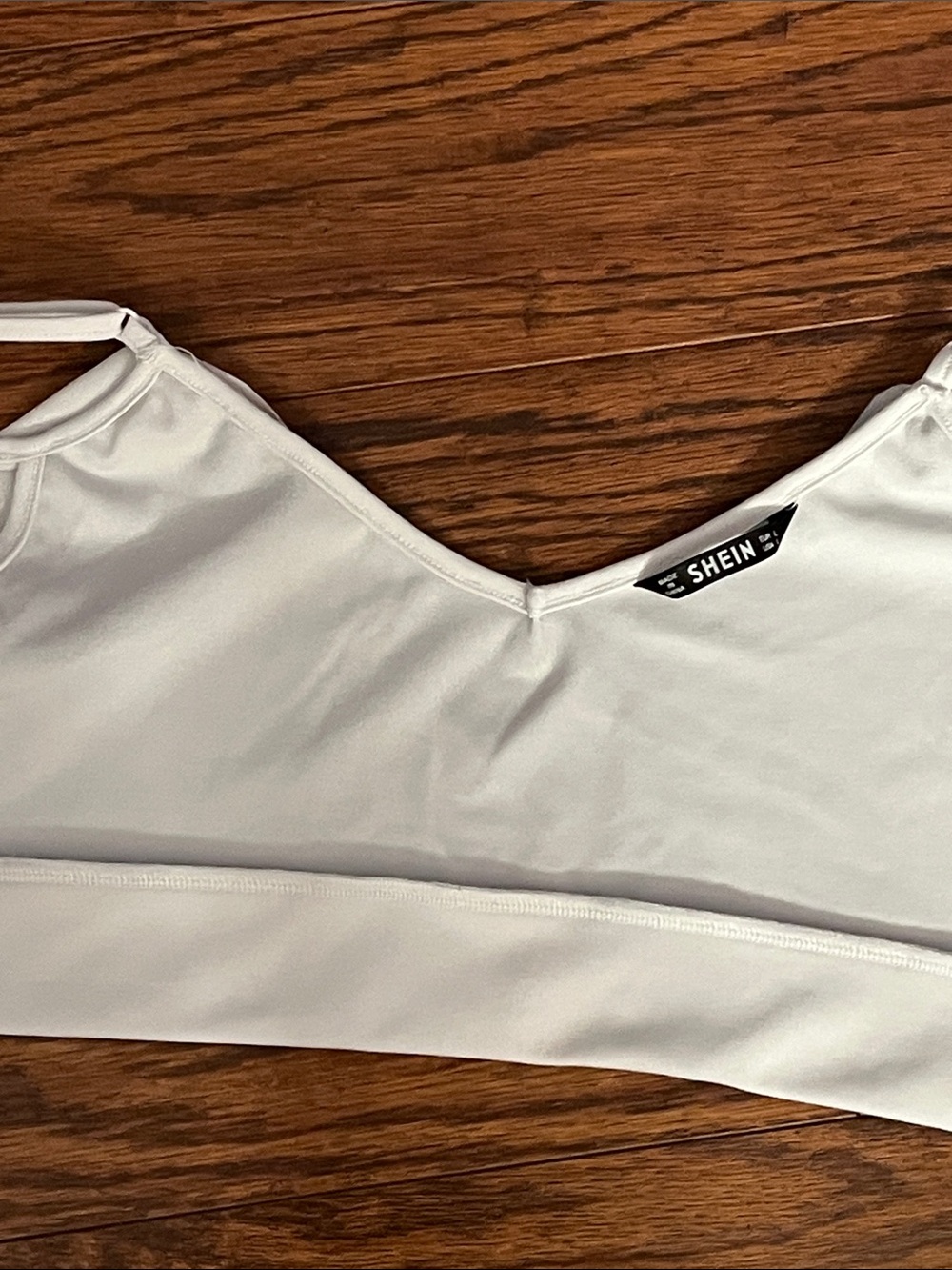 White Ruffle-Trim Wrap Crop Top - Picture 5 of 8